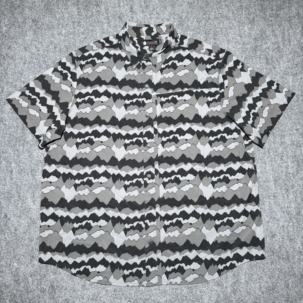 Alaskan Hardgear Chilkat River Button Down Snap Shirt Men 2XL Camo Print XXL